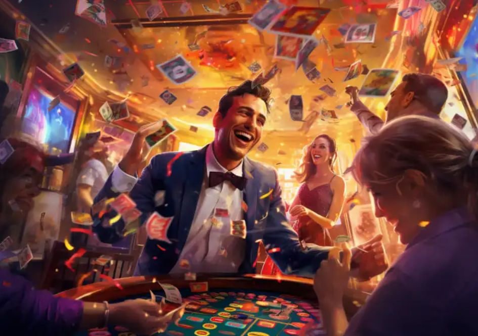 Tampilan permainan slot dan meja kasino langsung pulsaslot